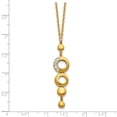 thumbnail image 2 of Auriga Fine Jewelry 14K Yellow Gold Polished Diamond Circles Drop Necklace for Women 18", 2 of 4
