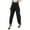 Black, variant on Huowey Pants for Women Elegant Solid Color Loose Fit Cropped Trousers High Waist Casual Suit Pants for Fashionable Wear