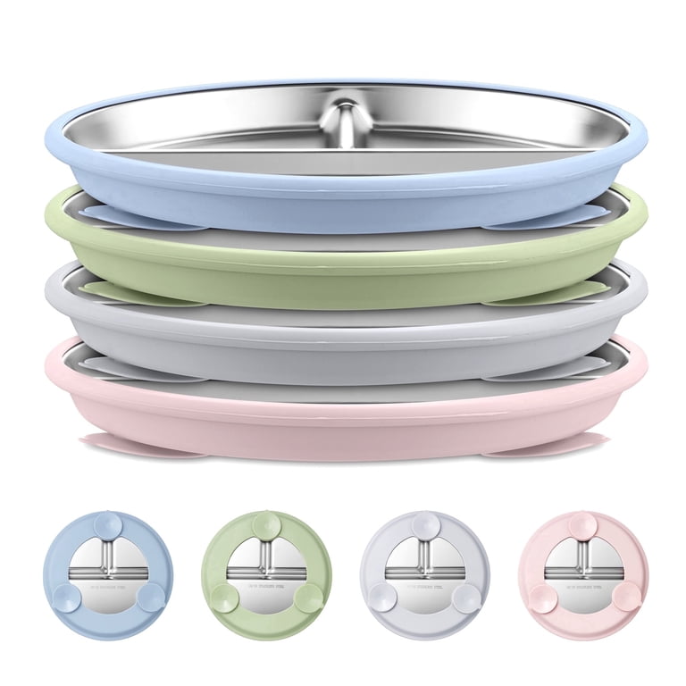 Vesteel 9-Inch Stainless Steel Suction Plate, 4-Pack photo 1