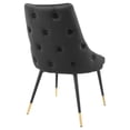 thumbnail image 3 of Ergode Adorn Tufted Performance Velvet Dining Side Chair - Black, 3 of 5