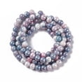 thumbnail image 3 of Electroplated Glass Beads Strands AB Color Plated Round Dark Slate Blue 8.5mm Hole: 1.2mm about 100pcs/strand 30.63 inch(77.8cm), 3 of 4