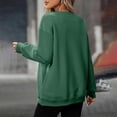 thumbnail image 5 of ManxiVoo Womens Soft Comfy Crewneck Sweatshirt Long Sleeve Loose Fit Pullover Top for Everyday Casual Wear L Size Blackish Green, 5 of 5