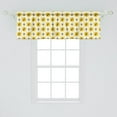 thumbnail image 2 of Ambesonne Queen Bee Window Valance, Repeating Hexagon Shapes, 54" X 18", Earth Yellow Dimgray, 2 of 3