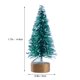 thumbnail image 3 of 32 árboles de Navidad en miniatura de sisal esmerilado, pinos nevados y árboles de cepillo de botella con bases de madera., 3 of 7