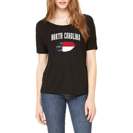 - North Carolina State Flag Womens Shirts Slouchy