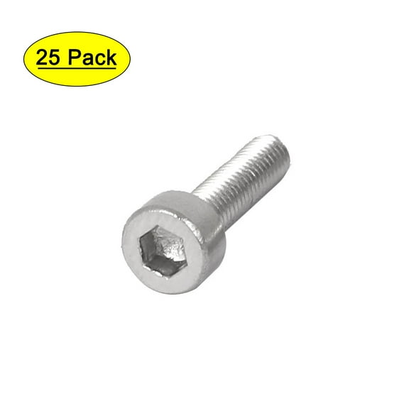 25 Pcs M4x16mm 316 Stainless Steel Hex Socket Head Cap Screws Bolts 20mm Length