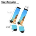 thumbnail image 2 of Zofaai Bluey Pattern Contrast Color Long Socks, Sweat-Absorbing and Odor-Resistant Winter Sports Socks Clothing Accessories, Adult Unisex, 2 of 6