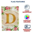 thumbnail image 5 of America Forever Spring Monogram Garden Flag Letter D 12.5 x 18 inches Double Sided Vertical Outdoor, Yard, Lawn, Beautiful Roses, Summer Floral Garden Flag, 5 of 5