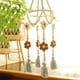 thumbnail image 1 of Campanillas de Viento de Lana para Niños para Cuna o Jardín | Móvil de Sueño con Flores de Hilo | Cuentas y Anillo de Madera Relajantes | Decoración Colgante para Relajación | 1 Pieza | Regalo para, 1 of 4