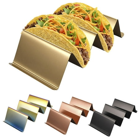 

Taco Holder Smooth Surface Convenient Stainless Steel Mexican Food Display Stand Home Supplies