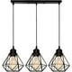 thumbnail image 1 of Lámpara colgante industrial vintage 3 luces E27 Diseño de lámpara de techo Jaula de metal Ø160mm Iluminación de techo para sala de estar Cocina Dormitorio esquí esquí Gafas de esquí, 1 of 5