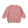 thumbnail image 6 of Gubotare Girl Sweater Boys Sweaters Knit Sweater Kids Crew Neck Pullover Toddler Child Casual Top Size 1T 2T (Pink,1-2 Years), 6 of 6