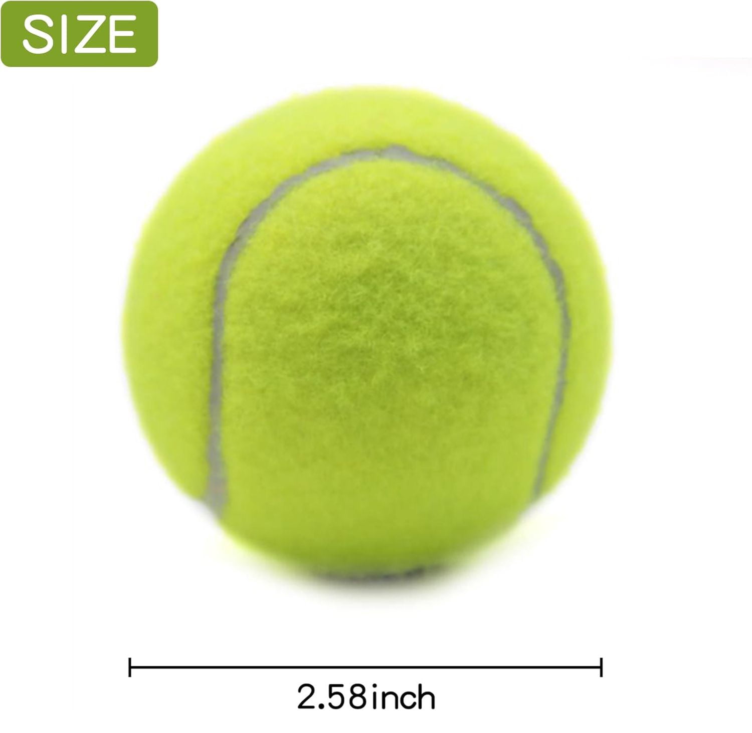 Magicorange Tennis Balls 2.58 inch, 18 Pack Training Practice Balls with Mesh Bag, Pet Dog Playing Balls (Multicolor)