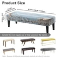 thumbnail image 7 of Whosucclay Starfish Seashells Wood Print Stretch Dining Bench Cover Removable Bench Slipcover Stretch Bench Seat Furniture Protector Dining Chair Slipcovers for Living Room and Kitchen, 7 of 7
