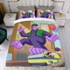 thumbnail image 4 of El Gran Show de Grape Ape Conjunto de sábanas temático, trío de piezas, cómodo y amigable con la piel, diseño único, regalo de decoración para el hogar para familiares, amigos y fans,135cm *200cm, 4 of 6