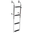 thumbnail image 1 of Boat Folding 4 Steps Ladder, Oval Steps Pontoon Removable Ladder Ergonomic Stern Mount Anti Slip  For Yachts, 1 of 8