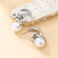 thumbnail image 5 of Hyasfey 1 Pair Women Earrings Multi-layer Irregular Shape Retro Faux Pearl Alloy Electroplated Anti-slip Lightweight Ear Decoration Jewelry Smooth Club Party Hanging Earrings, 5 of 8