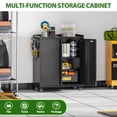 thumbnail image 3 of JAORD Black Mobile Metal Tool Chest with Steel Garage Cabinet with Wheels& Two Door, Assembly Required, 3 of 7