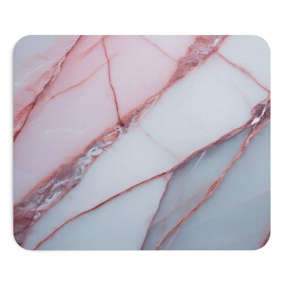 Mousepad Pink Rose Marble Pattern Elegant Office Desk Accessory