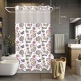 thumbnail image 5 of Easter Animals No Hooks Shower Curtain with Snap-in Liner Colorful Chicken Butterfly Sheep Eggs Floral Shower Curtains for Bathroom, Waterproof, Easy Install, Washable 54"x78", 5 of 9
