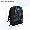 thumbnail image 4 of Goofa The Nightmare Before Christmas Pattern Large Capacity Backpack – Padded Laptop Compartment, Ergonomic Design for School, Work, Travel, and Outdoor Activities, 4 of 8