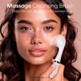 thumbnail image 4 of Perry Ellis 3-in-1 Beauty Brush with Silicone Face Cleanser, Makeup Applicator, and Metallic Eye-Massaging Plate, IPX6 Water-Resistant Electric Skincare Accessory with 3 Vibrating Modes and Stand, 4 of 9