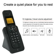 Cordless Phone with Caller ID, HandsFree Call Home Phone with Big Buttons, Speakerphone, LED Display Telephone for Home, Office, Hotel (Black)