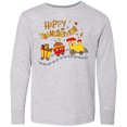thumbnail image 3 of Inktastic Happy Thanksgiving Turkey Train with Food Long Sleeve Youth T-Shirt, 3 of 5