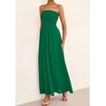 thumbnail image 4 of Vestido de invitada de boda PRETTYGARDEN Tube Top Maxi Verde Oscuro, 4 of 9