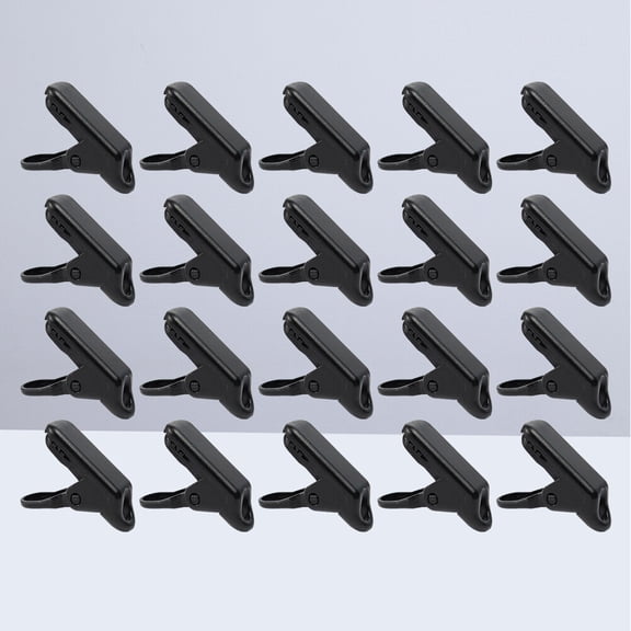 DRAFIDEEP 20Pcs Black ABS Clamps for Attach Bungee Cord 1.3in