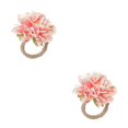 thumbnail image 4 of Monstrate 6 piezas flor artificial servilletero lino extraíble reutilizable colorido festival interior anillos ornamentales decoración, 4 of 6