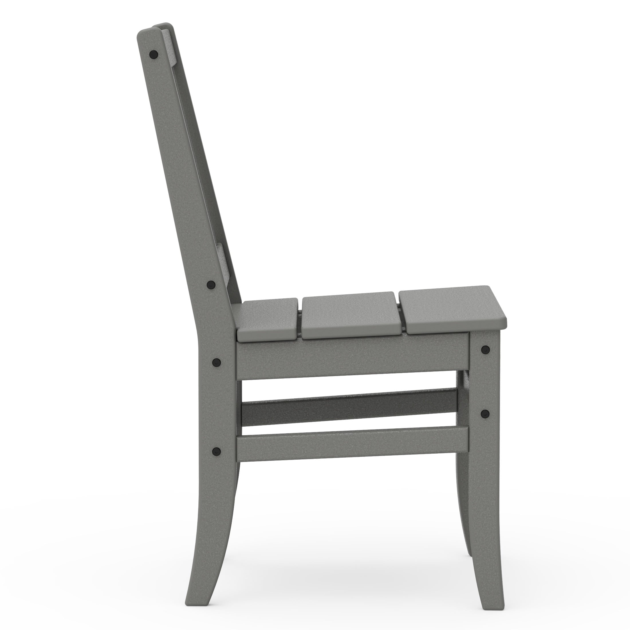 Better Homes & Gardens by POLYWOOD Southlake Outdoor Dining Side Chair (2 Chairs), All-Weather HDPE, Patio Seat, Slate Gray