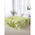 thumbnail image 6 of King Flat Sheet Only Summer Tropical Palm Tree Soft Microfiber Cooling Bedding Sheets Boho Sage Green Leaves Flat Bed Sheet for Hotel,Home Decor, 6 of 9