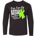 thumbnail image 3 of Inktastic Our Family Fights Together Lymphoma Awareness Lime Ribbon Long Sleeve Youth T-Shirt, 3 of 5