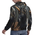 thumbnail image 6 of Naloa Black And Gold White Horse Men's Casual Hooded Collar Drawstring Hoodies Pullover Sweatshirts Casual Long Sleeve Shirts-4X-Large, 6 of 7