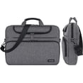 thumbnail image 2 of Housse d'Ordinateur Portable Multifonctionnelle 17 Pouces Mallette d'Affaires Imperméable Sac Messager à Bandoulière Compatible, 2 of 5