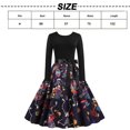 thumbnail image 2 of Vestidos de Halloween para mujer, vestido de cóctel de manga larga, disfraz de fiesta estampado, 2 of 7