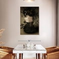 thumbnail image 3 of Elephant Stock Night Scented Girl Wall Art - Vertical Canvas Wall Art - Living Room Wall Decor - Gothic Canvas - Brown And Beige Decor By Kiyo Murakami - 30" x 45", 3 of 8