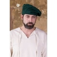 thumbnail image 4 of Men's Wool Beret in Green, size: Small by Medieval Collectibles, 4 of 5