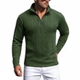 thumbnail image 4 of Lpmadey Men's Quarter Zip Pullover Sweater Lightweight Mock Neck Sweatshirts Waffle Knit Long Sleeve Golf Shirts, 4 of 6