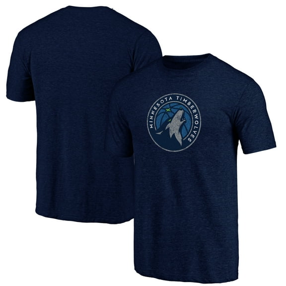Men's Navy Minnesota Timberwolves Distressed Tri-Blend T-Shirt