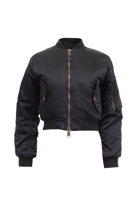 Pre-Owned Balenciaga Shrunk Bomber Jacket in Black Polyamide