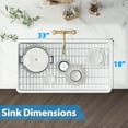 thumbnail image 2 of White Farmhouse Sink, White Undermount Kitchen Sink, Apron Front Single Bowl Kitchen Sink Deep Drop In Farm Sink Undermount With Bottom Grid Strainer Drain, 2 of 8