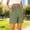 *Army Green, variant on Women's Solid Color Slim Fit Work Shorts with Pockets ,Casual Summer Business Knee Length Short Brown,Women's Plus XXL