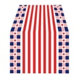 thumbnail image 2 of WHEANG Decorative Table Banner 4 Style Independence Day Table Flag Patriotic Stripes Wired Edge Ribbon Printing Customized Satin Flag Ribbon For Holiday Craft Decoration, 2 of 3
