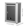 thumbnail image 2 of MLINS Wall Mounted Metal Mailbox with Slot for Letters Donations and Suggestions 1 Set Public Voting and Feedback Locking Box, 2 of 8