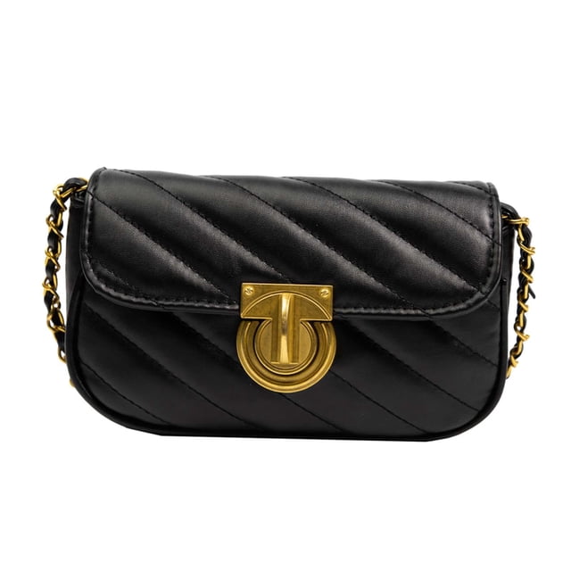 Bolso de hombro para mujer, bolso cruzado de piel sintética, correa ajustable, bolso de moda para playa, viajes, senderismo, trabajo al aire libre , negro Fernando Bolsas de hombro