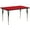 Red, variant on Flash Furniture 30''W x 72''L Rectangular Grey HP Laminate Activity Table - Standard Height Adjustable Legs
