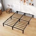 thumbnail image 3 of 10-pulgada queen size metal platform marco de cama - no box spring, no screws, 800 lbs capacity, heavy duty, tool-free assembly con reinforced iron slats y legs, 3 of 7