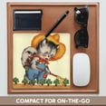 thumbnail image 4 of 3dRose, Kitten Farmer With Straw Hat Artwork, MousePad, 4 of 7
